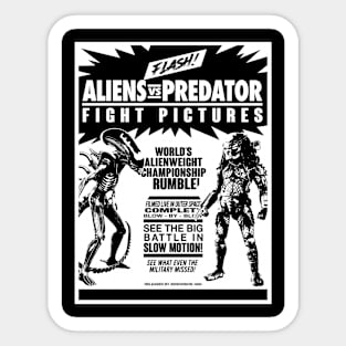 ALIENS vs. PREDATOR : Fight poster 3.0 Sticker